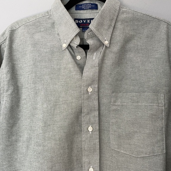 ARROW Dover Button Down Shirt, Grey, Size 16 34/35 - Picture 5 of 5